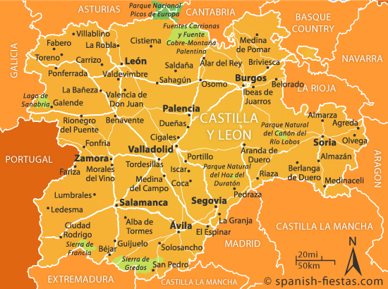 Castilla y Leon Map