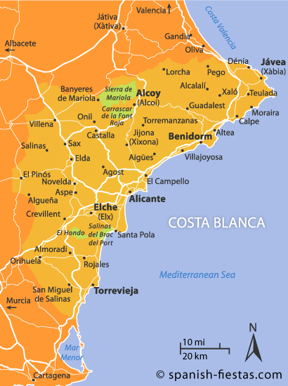 Mapa Costa Blanca