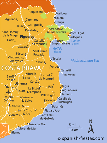 Costa Brava Map