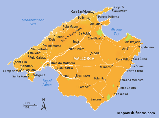 Mapa Mallorky