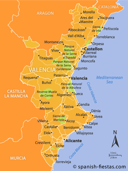Mapa Valencie