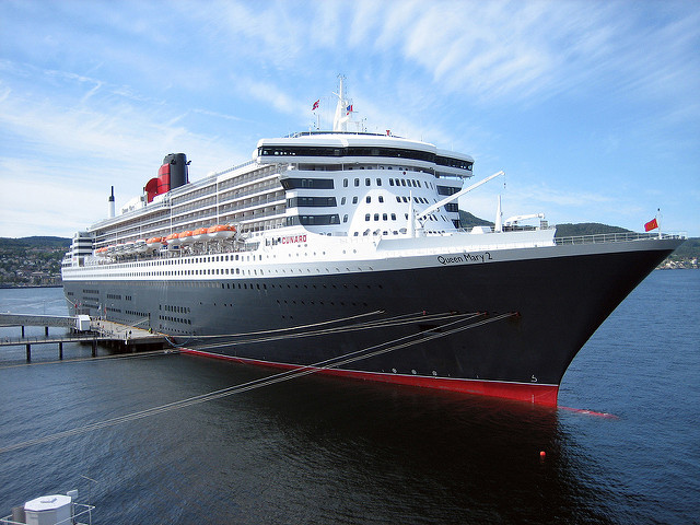 Queen Mary 2 Docked at Vigo Cruise Port